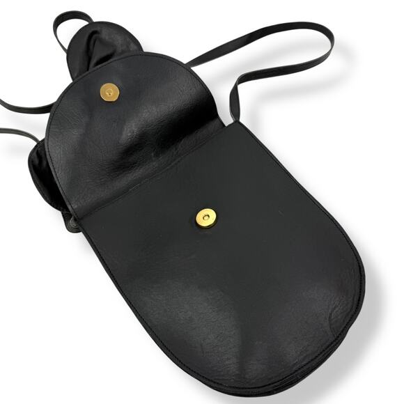 1960's handmade black leather polka dot bow handbag by FREDA ZAPPAN Philadelphia - Picture 10 of 14